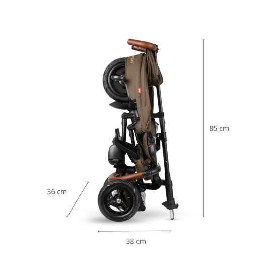 QPLAY RITO DELUXE Rubber sulankstomas triratukas guminiais ratais